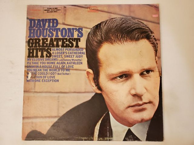 David Houston Greatest Hits vinyl record