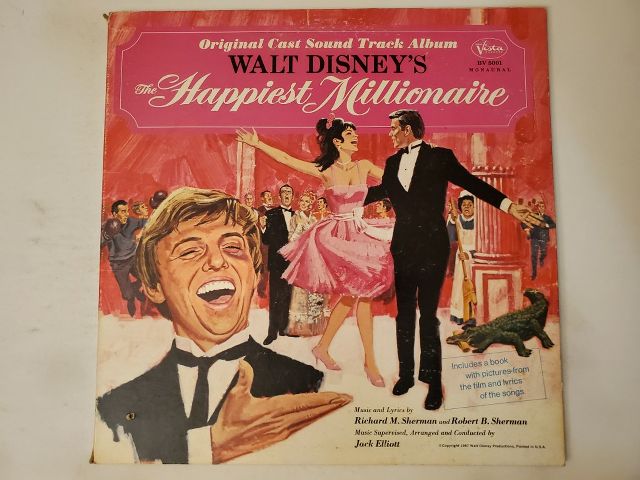 Richard M. Sherman and Robert B. Sherman Walt Disney's The Happiest Millionaire vinyl record