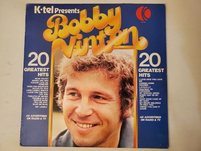 Bobby Vinton K-tel Presents Bobby Vinton - 20 Greatest Hits vinyl record