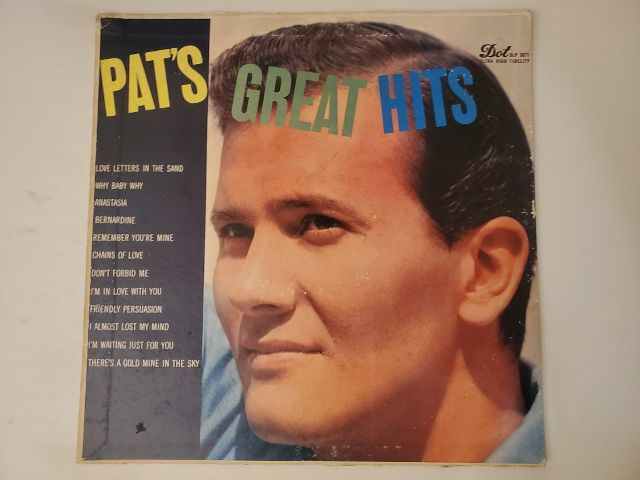 Pat Boone Pat's Great Hits vinyl record