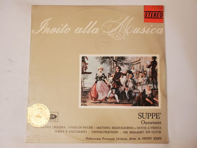 Philharmonia Promenade Orchestra directed by Henry Krips Invito alla Musica - Supp? Ouvertures vinyl record