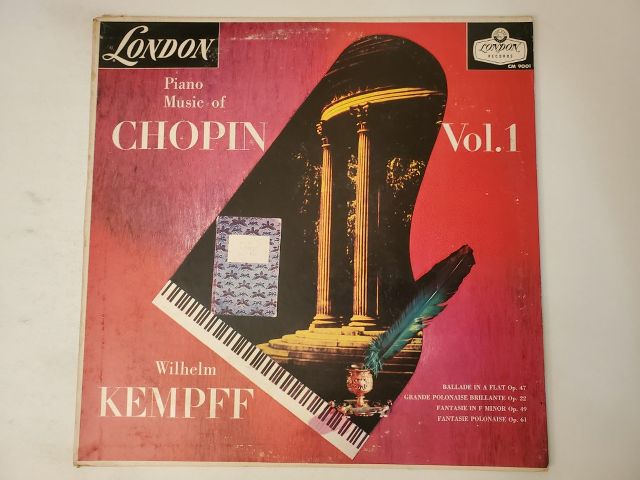 Wilhelm Kempff Piano Music of Chopin Vol. 1 vinyl record