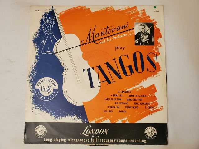 Mantovani and His Orchestra Play Tangos vinyl record