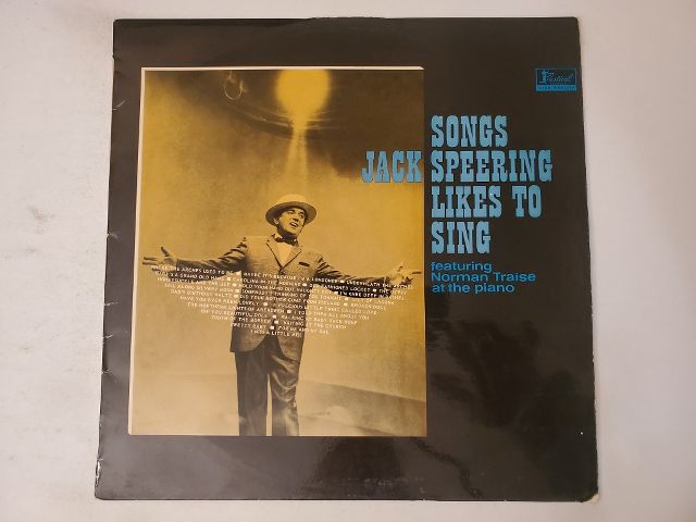 Jack Speering Songs Jack Speering Likes to Sing vinyl record