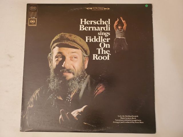 Herschel Bernardi Herschel Bernardi Sings Fiddler on the Roof vinyl record