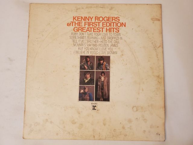 Kenny Rogers & The First Edition Greatest Hits vinyl record