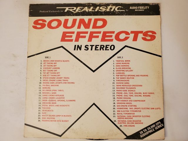 Unknown Artist Sound Effects in Stereo vinyl record