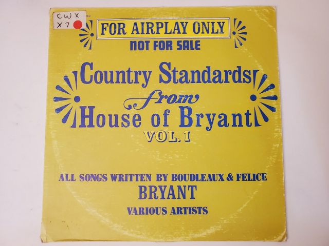 Various Artists Country Standards from House of Bryant Vol. I vinyl record