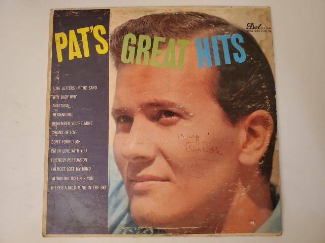 Pat Boone Pat's Great Hits vinyl record
