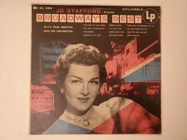 Jo Stafford Sings Broadway's Best vinyl record