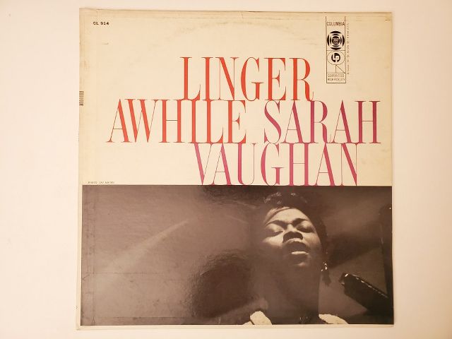Sarah Vaughan Linger Awhile vinyl record