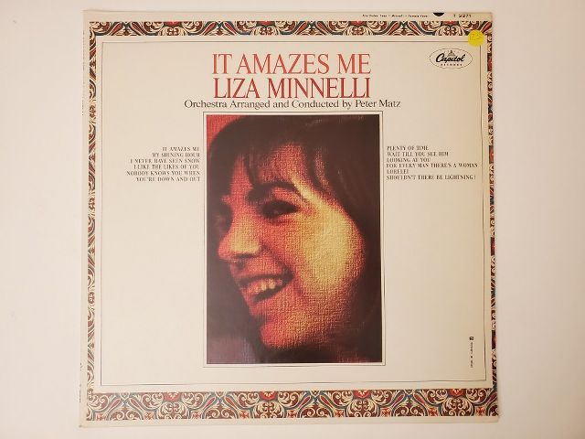 Liza Minnelli It Amazes Me vinyl record