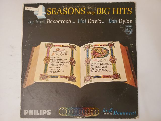 4 Seasons 4 Seasons Sing Big Hits vinyl record