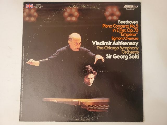 Vladimir Ashkenazy, The Chicago Symphony Orchestra, Sir Georg Solti Beethoven Piano Concerto No. 5 in E Flat, Op. 73 'Emperor' / Egmont Overture vinyl record
