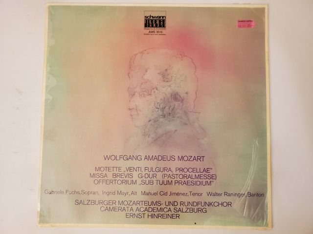 Wolfgang Amadeus Mozart Motette, Missa Brevis G-Dur, Offertorium vinyl record