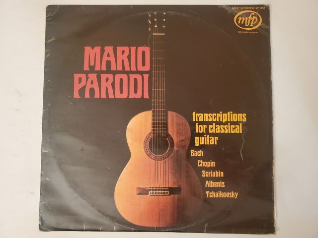 Mario Parodi Transcriptions for Classical Guitar vinyl record