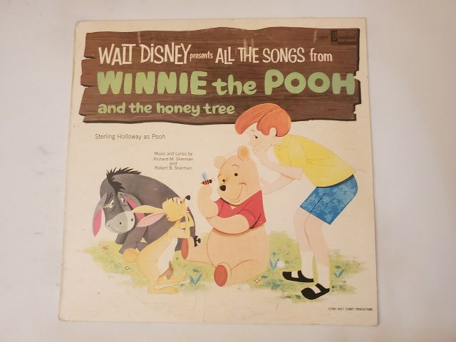 Walt Disney All the Songs from Winnie the Pooh and the Honey Tree vinyl record