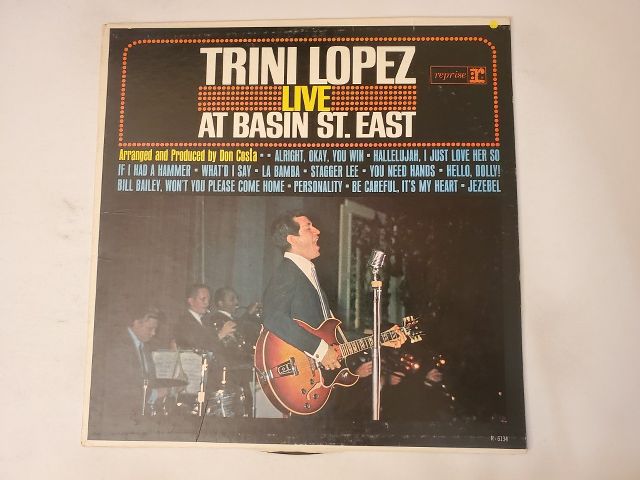 Trini Lopez Live at Basin St. East vinyl record