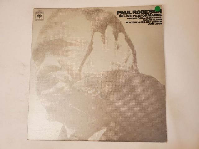 Paul Robeson In Live Performance vinyl record
