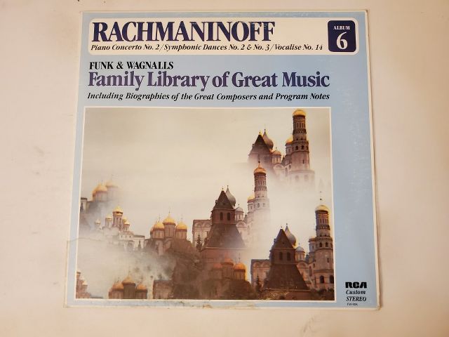 Sergei Rachmaninoff Family Library of Great Music, Album 6 vinyl record