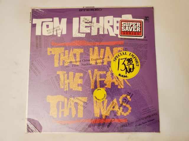 Tom Lehrer That Was the Year That Was vinyl record