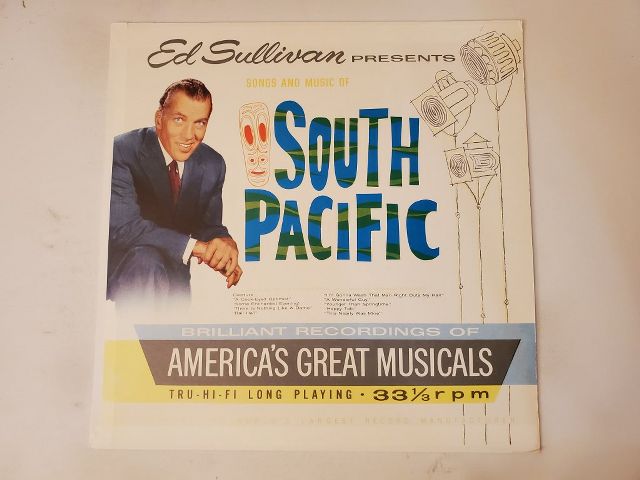 Ed Sullivan Songs and Music of South Pacific vinyl record