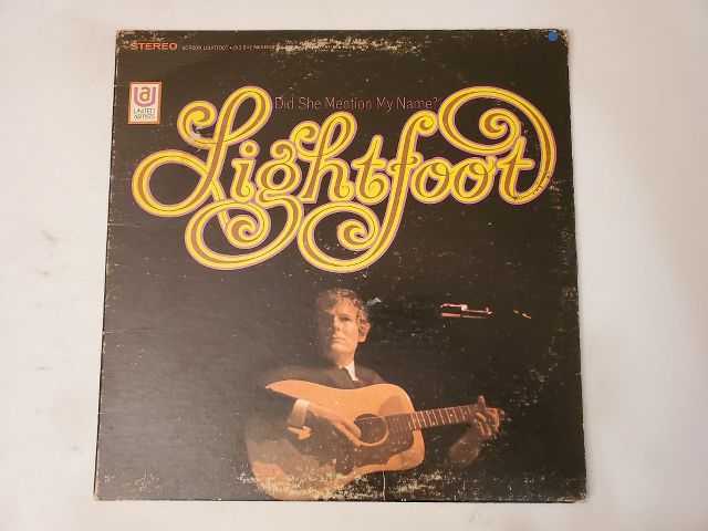 Gordon Lightfoot Did She Mention My Name? vinyl record