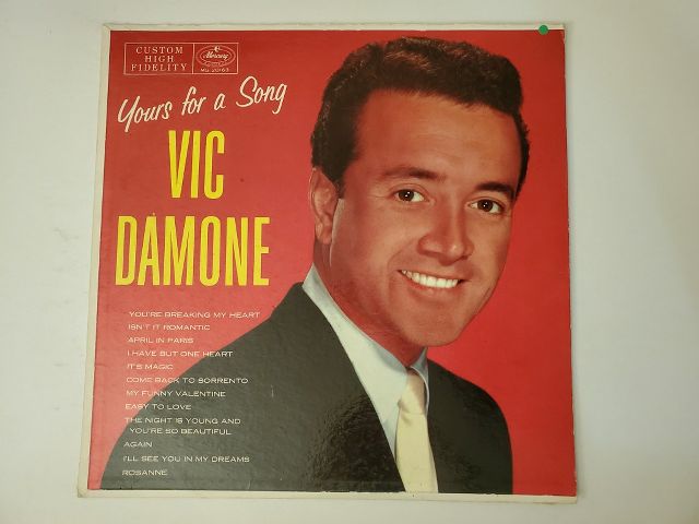 Vic Damone Yours for a Song vinyl record