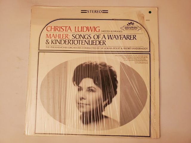Christa Ludwig Mahler: Songs of a Wayfarer & Kindertotenlieder vinyl record