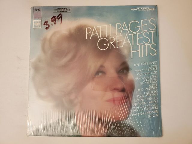 Patti Page Patti Page's Greatest Hits vinyl record