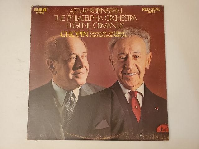 Artur Rubinstein, The Philadelphia Orchestra, Eugene Ormandy Chopin: Concerto No. 2 in F Minor, Grand Fantasy on Polish Airs vinyl record
