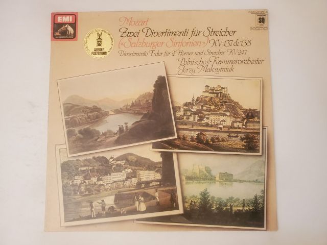 Jerzy Maksymiuk Zwei Divertimenti f?r Streicher (Salzburger Sinfonien) KV 137 & 138 vinyl record