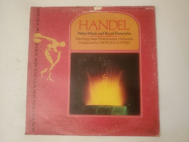 Handel Water Music and Royal Fireworks vinyl record