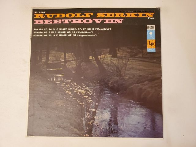 Rudolf Serkin Beethoven: Sonata No. 14 in C Sharp Minor, Op. 27, No. 2 ('Moonlight') / Sonata No. 8 in C Minor, Op. 13 ('Path?tique') / Sonata No. 23 in F Minor, Op. 57 ('Appassionata') vinyl record