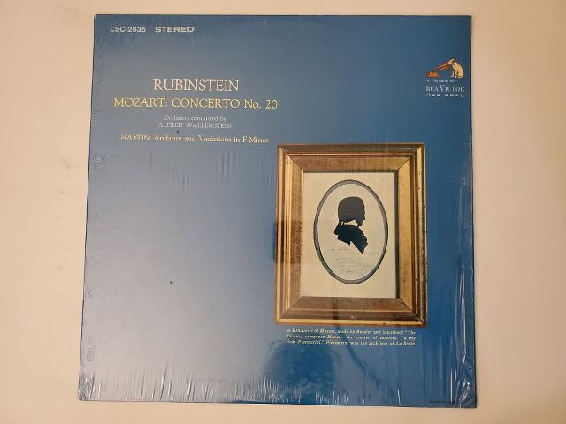 Rubinstein Mozart: Concerto No. 20 vinyl record