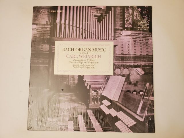 Carl Weinrich Bach Organ Music Vol. 2 vinyl record