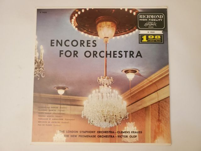 The London Symphony Orchestra, Clemens Krauss; The New Promenade Orchestra, Victor Olof Encores for Orchestra vinyl record
