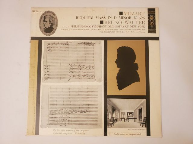 Bruno Walter Requiem Mass in D Minor, K. 626 vinyl record