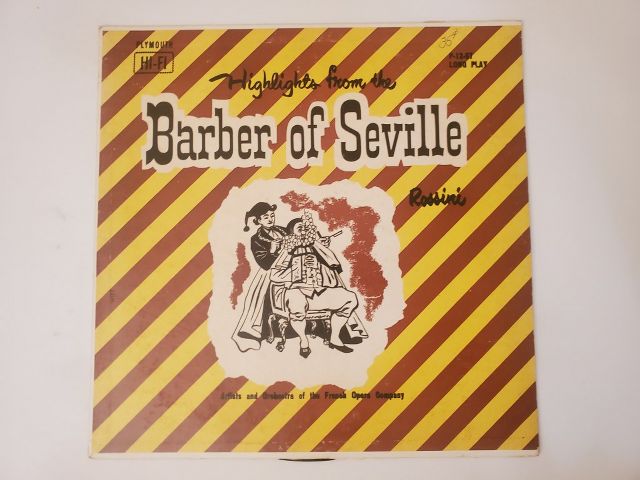 Gioachino Rossini Highlights from the Barber of Seville vinyl record