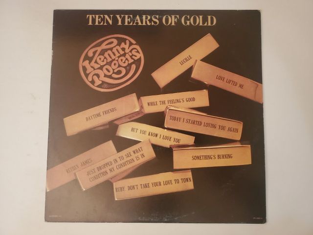 Kenny Rogers Ten Years of Gold vinyl record