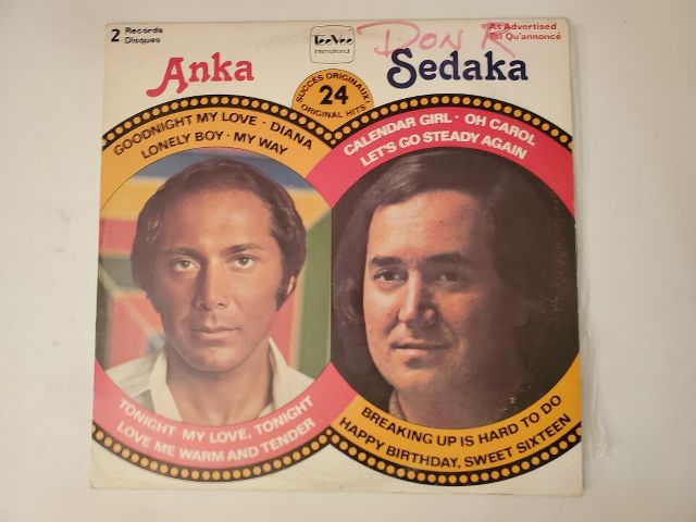 Paul Anka, Neil Sedaka Anka & Sedaka vinyl record