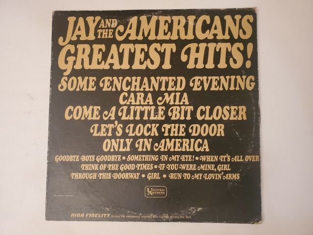 Jay and the Americans Greatest Hits vinyl record