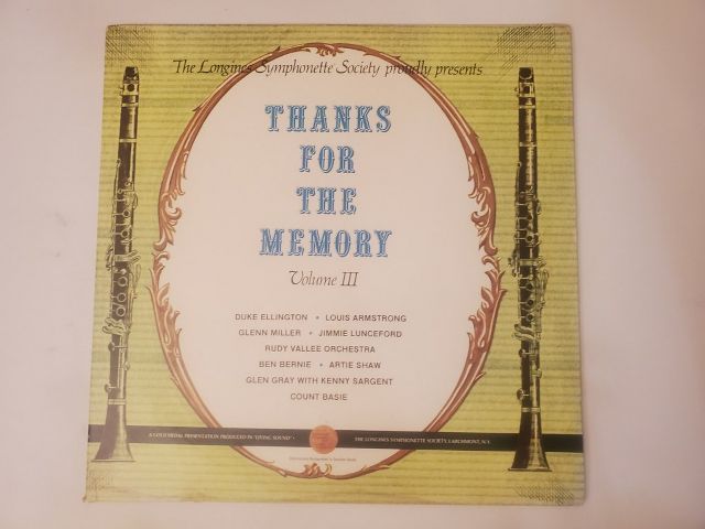 Various Artists Thanks for the Memory Volume III vinyl record