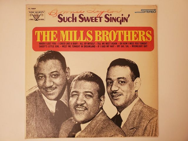 The Mills Brothers Such Sweet Singin' vinyl record