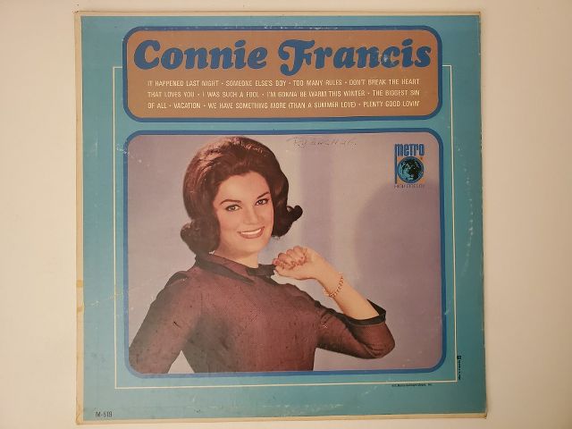 Connie Francis It Happened Last Night vinyl record