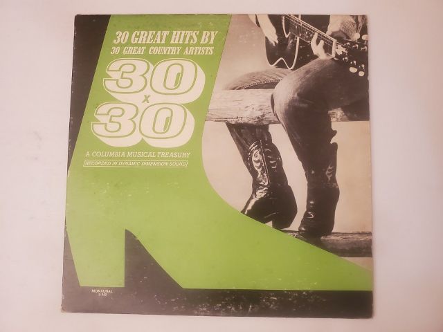 Various Artists 30 x 30: 30 Great Hits by 30 Great Country Artists vinyl record