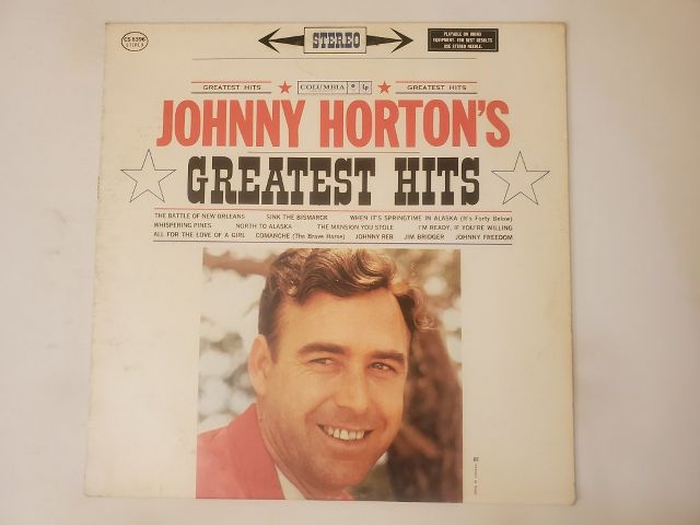 Johnny Horton Greatest Hits vinyl record