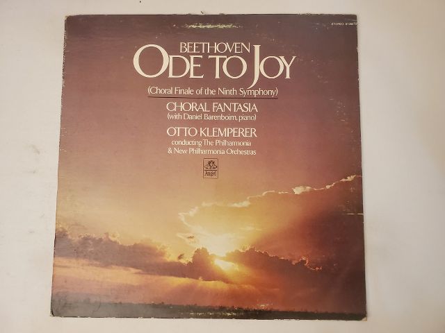 Otto Klemperer Ode to Joy (Choral Finale of the Ninth Symphony) vinyl record