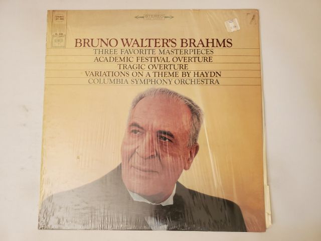Bruno Walter, Columbia Symphony Orchestra Bruno Walter's Brahms: Three Favorite Masterpieces vinyl record