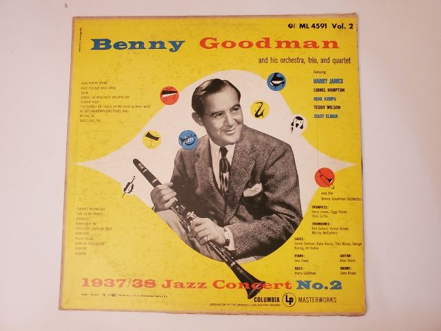 Benny Goodman 1937/38 Jazz Concert No. 2 vinyl record